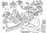 Weihnachtsmann Schlitten Malvorlage sketch template