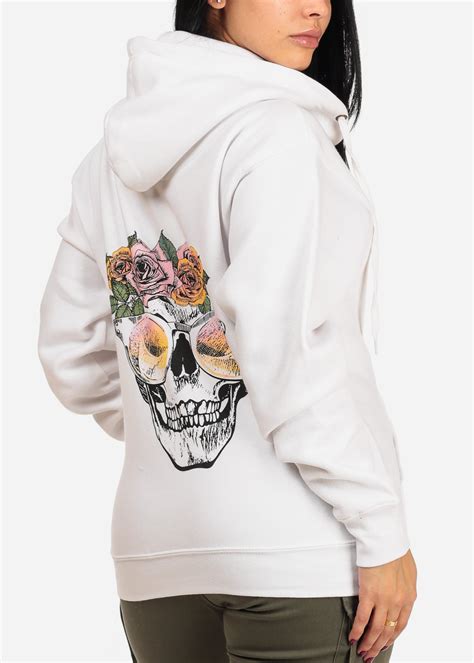 moda xpress womens juniors casual floral skull graphic print long