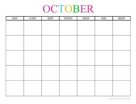 Free Printable Blank Monthly Calendars 2020 2021 2022 2023