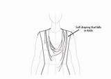 Cowl Neck Fashion Flat Illustration Technical Illustrations Choose Board Templates Template Sketches sketch template