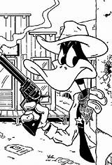 Duck Daffy Sheriff Sherif Bugs Coloriages Netart sketch template
