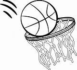 Basketball Hoop Coloring Sketch Drawing Goal Rim Line Pages Printable Going Into Color Getdrawings Getcolorings Sketches Colo Clipartmag Paintingvalley sketch template
