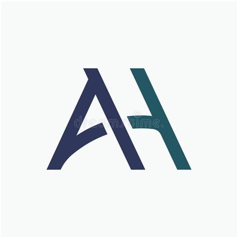 initial letter ah logo  ha logo vector design template stock vector illustration  simple