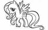 Coloring Fluttershy Pages Pony Little Popular sketch template