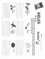 Holes Symbols Coloring Sachar Louis Book Activities Activity Sheet Middle School Novel Template Pages Visit Teacherspayteachers Choose Board Sold sketch template