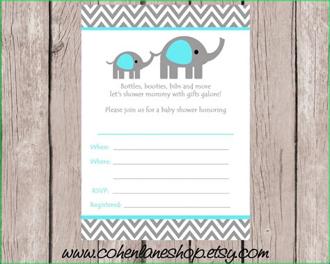 blank elephant invitation template printable word searches