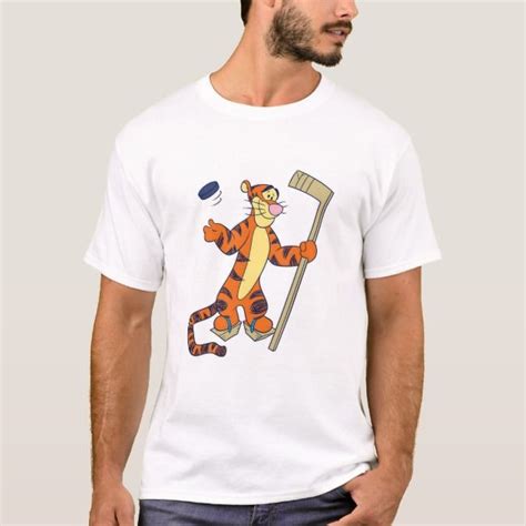 tigger playing hockey  shirt zazzlecom hockey tshirts shirts