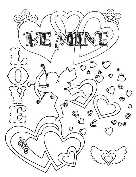 printable valentines coloring pages valentine coloring