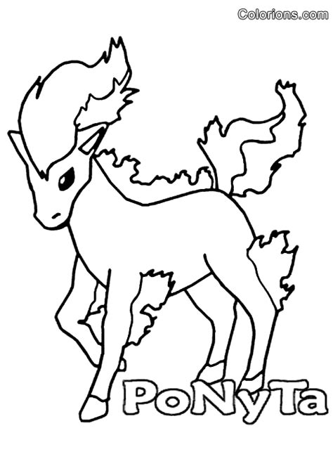 pokemon ponyta coloring page sketch coloring page