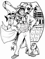 Who Pages Coloring Dr Doctor Dalek Getcolorings Printable sketch template