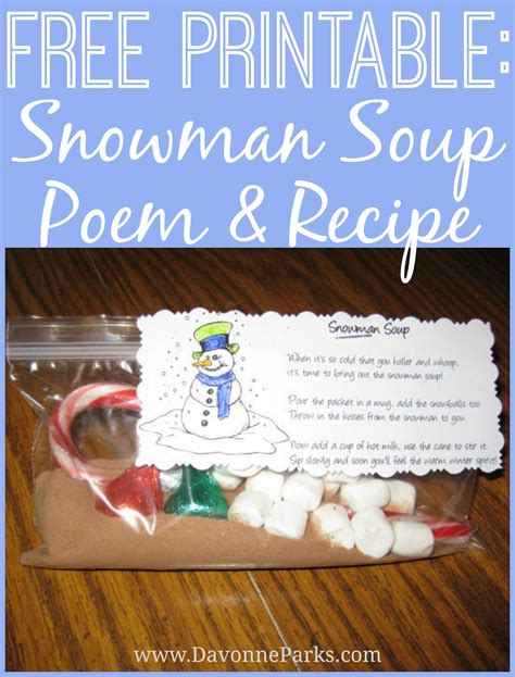 snowman soup poem printable snowman soup poem snowman soup
