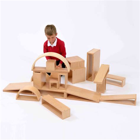 childrens brico wooden building blocks pack