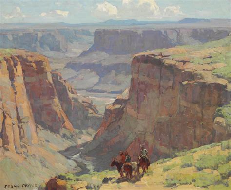 edgar alwin payne   riders overlooking canyon christies