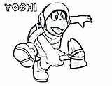 Yoshi Coloring Pages Print Getcolorings Color Getdrawings sketch template
