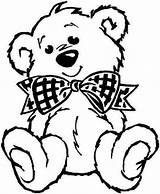 Teddy Bear Coloring Pages Heart Print Getcolorings sketch template