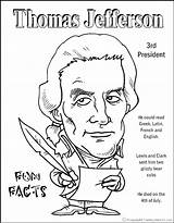 Coloring Thomas Jefferson Pages Sacagawea Presidents President Facts Printable George Edison Bush Kids Clipart Color Studies Social History Activities Lewis sketch template
