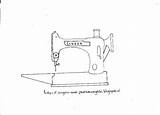 Singer Sewing Featherweight Machine Cover sketch template