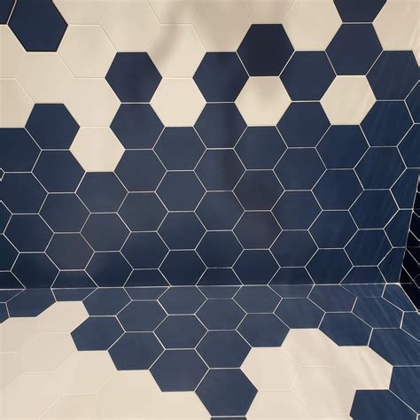 mon  marino blue hexagon porcelain tile tile   utah
