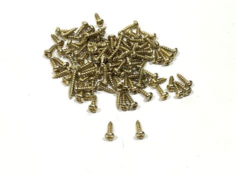 Wood Screws Small Plated Screws Brass Plated Steel Round Phillips
