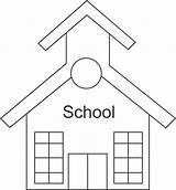 Schoolhouse Cliparts Clker Wikiclipart sketch template