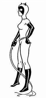Catwoman Coloring Superheroes Pages Printable Drawing Kb sketch template