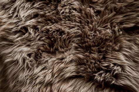 premium photo closeup  brown fur texture smooth fluffy