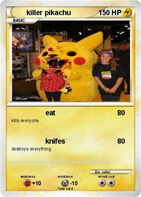 pokemon killer pikachu   eat  pokemon card
