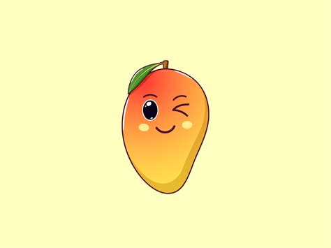 Cute Kawaii Mango Cartoon Fruit By Dmitry Mayer On Dribbble