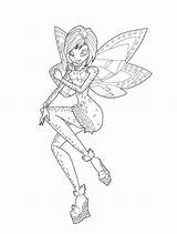 Winx Tynix Coloring Pages Kids Print Color Tecna Pages6 sketch template