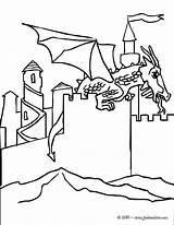 Chateau Attaque Dragons Drache Drachen Castelo Ausmalen Zum Chevaliers Schloss Kolorowanki Naga تنانين Criancas Smoki Landet Einem Coloriages Château Feodal sketch template
