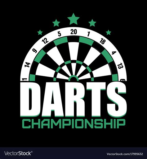 darts label badge logo sporting symbols royalty  vector
