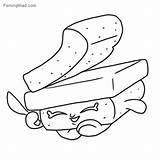 Coloring Pages Shopkins Toast Printable Flour Print Getcolorings Colouring sketch template