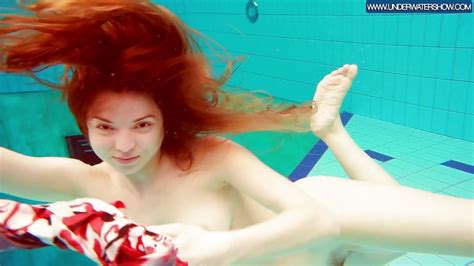 hot polish redhead swimming in the pool porntube