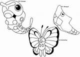Pokemon Caterpie Coloring Pages Butterfree Evolution Print Infernape Color Getdrawings Printable Getcolorings Collection Deviantart Dialga Kids sketch template