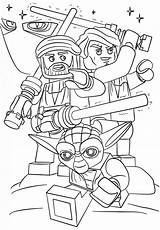 Wars Lego Star Coloring Pages Color Print sketch template