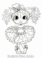 Coloring Digi Stamp Pages Drawings Big Eyes Stamps Cute Copic Girls Besties Sherri Matilda Baldy Miss Lessons Doll Paper Illustration sketch template