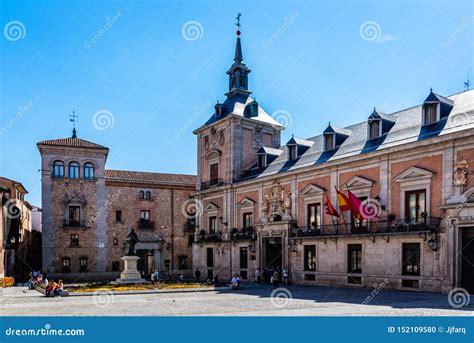 town hall  madrid  sky editorial image image  famous heritage
