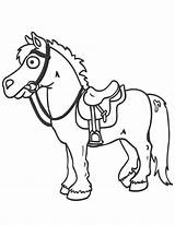 Horse Cartoon Coloring Pages Saddle Drawing Kids Easy Clipart Cartoons Printable Cliparts Color Horses Clip Print Gif Transparent Library Info sketch template