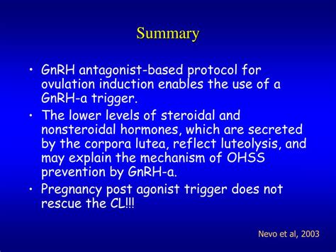 Ppt Gnrh Agonist Instead Of Hcg To Trigger Ovulation In