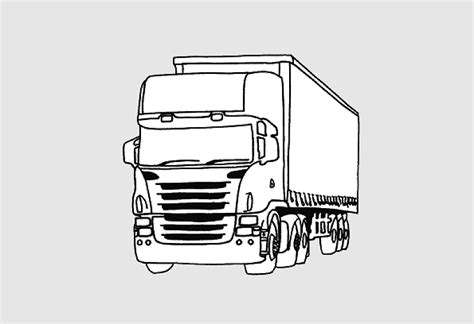 large goods vehicle scania ab scania skip semitrailer coloring
