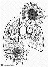 Lungs Difficulty Relaxation sketch template