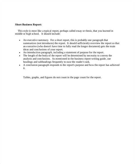 report business writing sample  document template