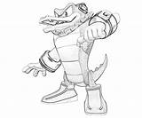 Crocodile sketch template