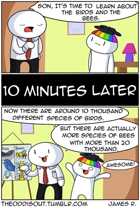 Theodd1sout The Bird And The Bees Cartoon Funny Comic
