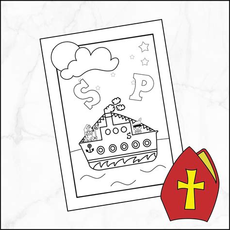 kleurplaat sint en piet