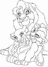 Kovu Kiara Lion Coloring Simba Tlk sketch template
