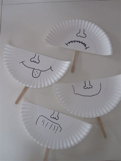 paper plate emotion masks paper plates paper plate crafts crafts
