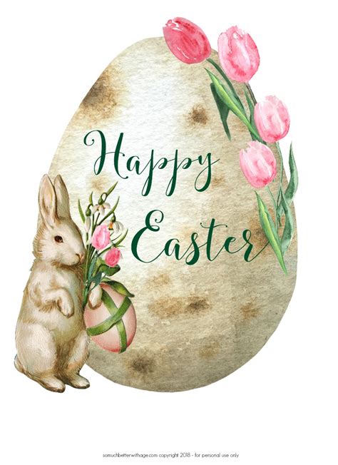 happy easter spring printable     age