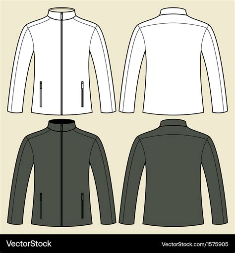 jacket template front   royalty  vector image