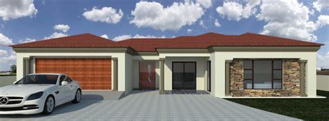 elegant  bedroom house plans  double garage  home plans design